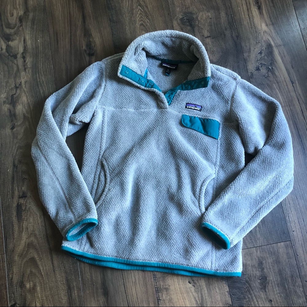 Patagonia Re Tool Snap Pullover Grey Teal M